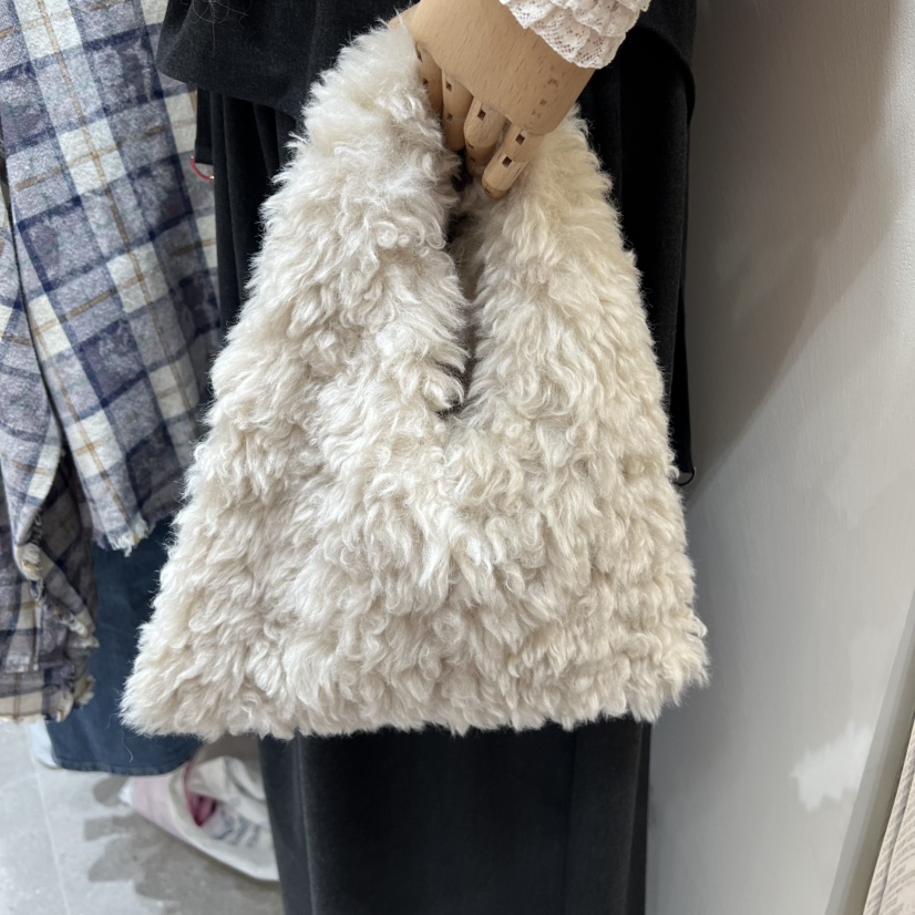 BY FLOW東大門㊣代購女士新款真品人氣休閑25秋冬手提包羊毛BY FLOW手提包