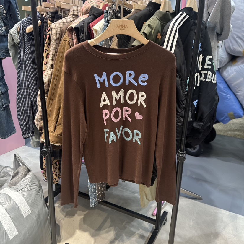 ANNA-P東大門㊣代購女裝新品時尚休閑25秋冬人氣真品長袖T恤ANNA-P長袖T恤圖色2