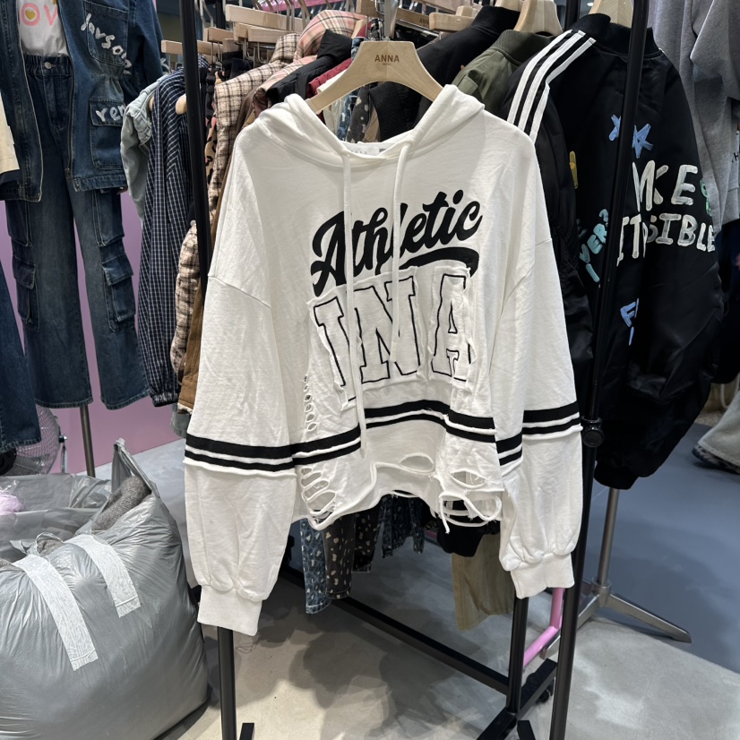 ANNA-P東大門㊣代購女裝新品職業熱賣25秋冬人氣時尚衛衣兜帽ANNA-P衛衣圖色2