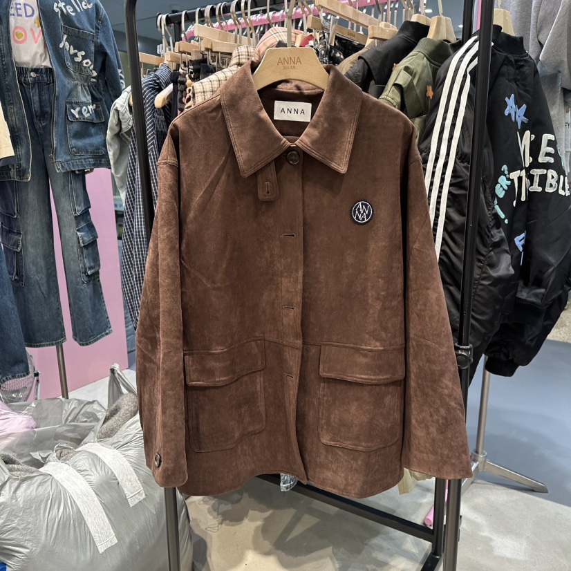 ANNA-P韓國直郵㊣女裝新款25秋冬真品推薦休閑時尚熱賣夾克ANNA-P夾克