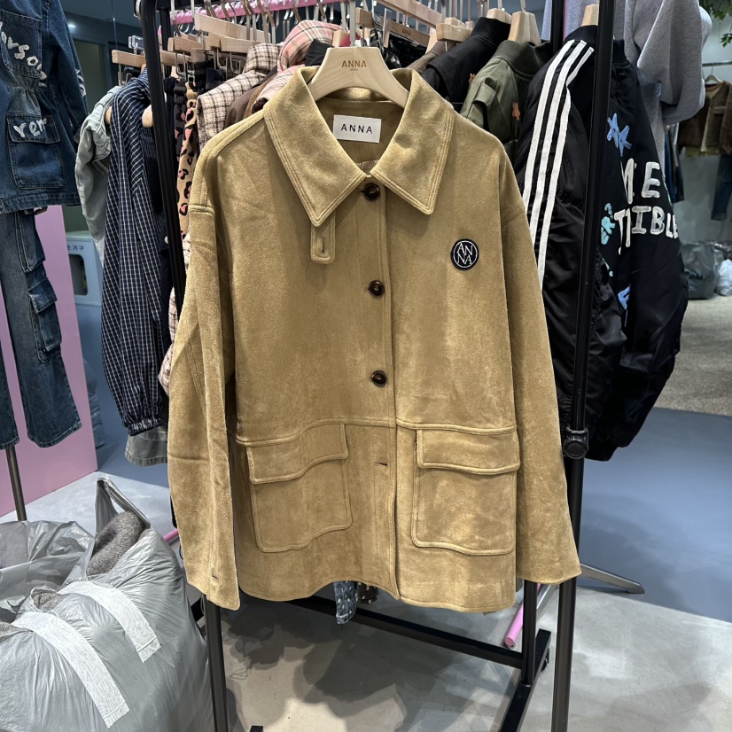 ANNA-P韓國直郵㊣女裝新款25秋冬真品推薦休閑時尚熱賣夾克ANNA-P夾克圖色2