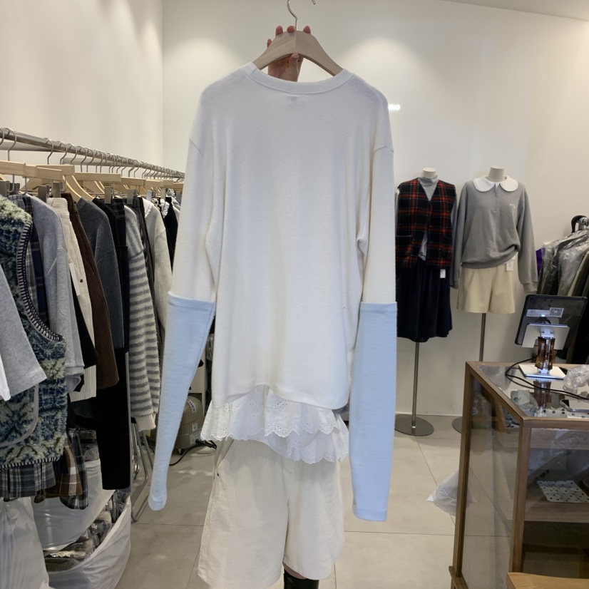 TAN&COMO東大門㊣直郵女裝新品職業25秋冬休閑長袖T恤tan-COMO長袖T恤