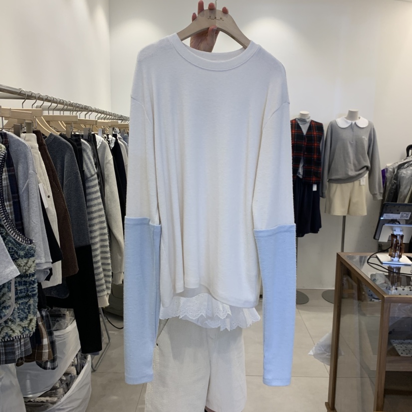 TAN&COMO東大門㊣直郵女裝新品職業25秋冬休閑長袖T恤tan-COMO長袖T恤