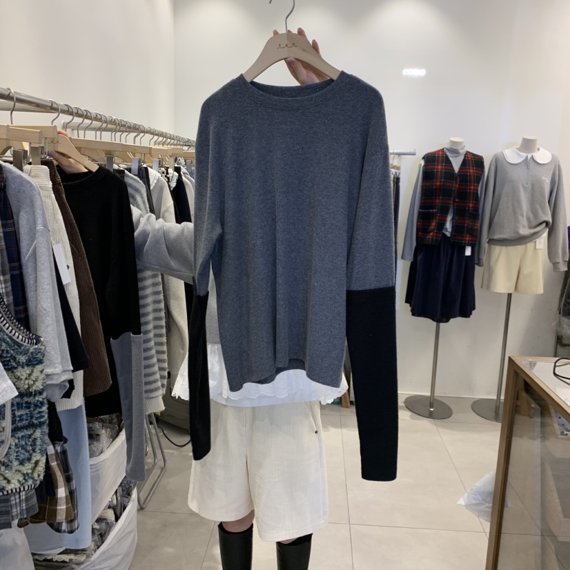 TAN&COMO東大門㊣直郵女裝新品職業25秋冬休閑長袖T恤tan-COMO長袖T恤圖色2