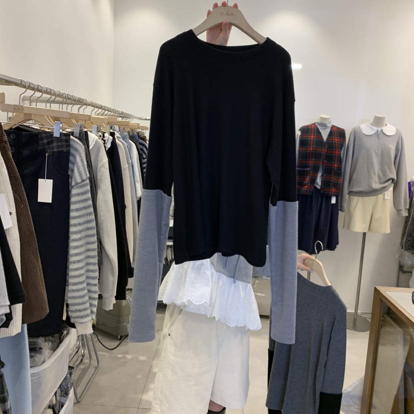 TAN&COMO東大門㊣直郵女裝新品職業25秋冬休閑長袖T恤tan-COMO長袖T恤圖色3