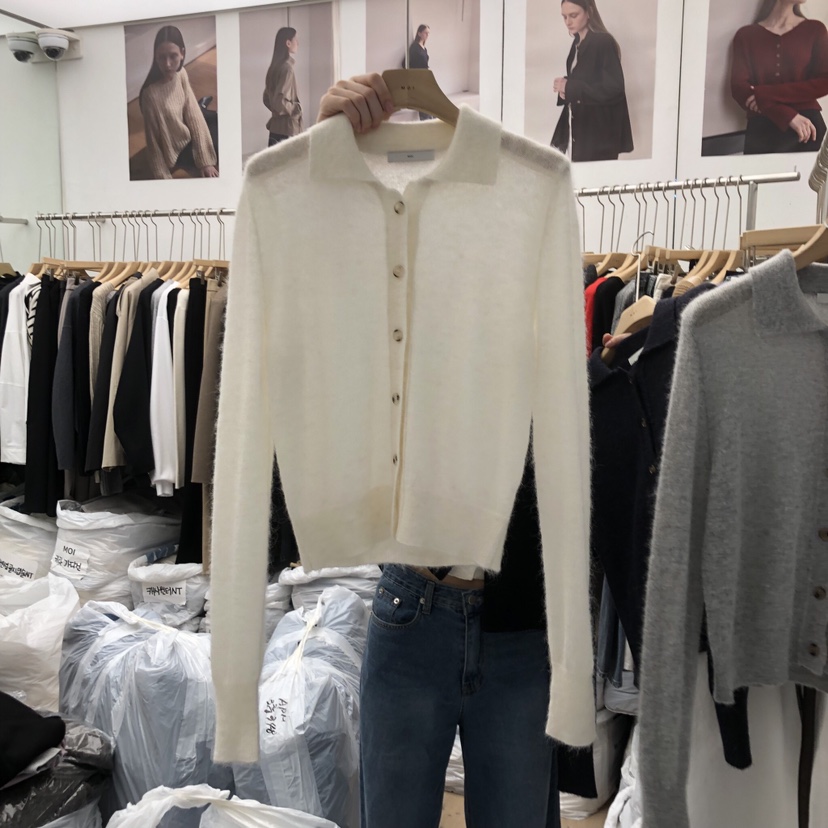 MOI-A韓國直郵㊣女士新款休閑職業真品時尚熱賣針織衫羊駝MOI-A針織衫圖色2