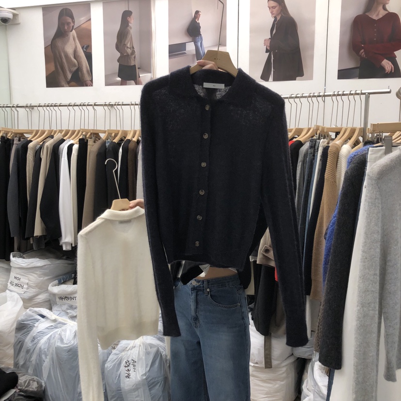 MOI-A韓國直郵㊣女士新款休閑職業真品時尚熱賣針織衫羊駝MOI-A針織衫圖色3