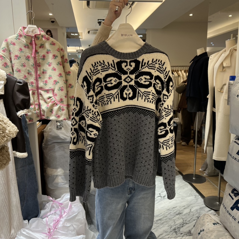 BY FLOW韓國直郵㊣女士新品時尚推薦熱賣休閑人氣25秋冬針織衫BY FLOW針織衫