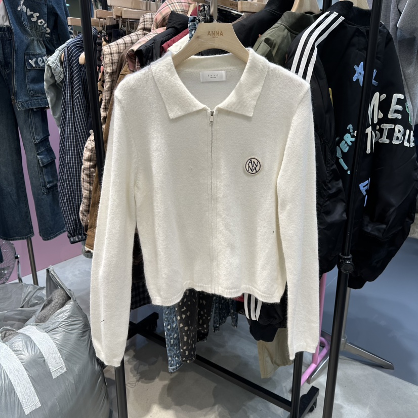 ANNA-P東大門㊣直郵女士新款熱賣推薦人氣25秋冬針織衫拉鏈ANNA-P針織衫