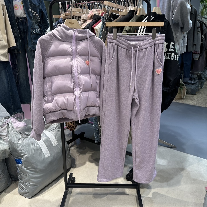 ANNA-P韓國直郵㊣女士新品人氣休閑推薦套裝兩件套加絨套裝ANNA-P套裝