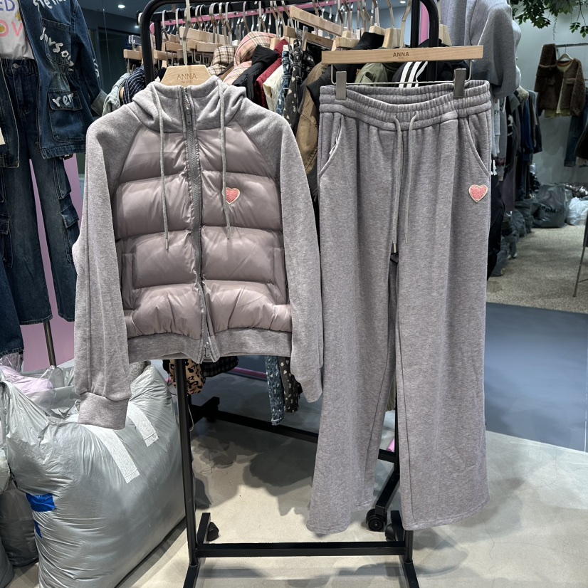 ANNA-P韓國直郵㊣女士新品人氣休閑推薦套裝兩件套加絨套裝ANNA-P套裝圖色2