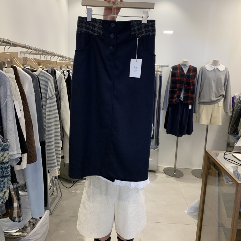 TAN&COMO韓國代購㊣女裝新款熱賣推薦時尚半身裙中短裙tan-COMO半身裙/中短裙圖色2