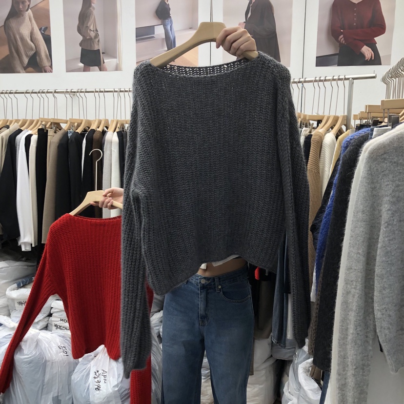 MOI-A東大門㊣實拍女裝新款職業人氣休閑25秋冬針織衫浣熊MOI-A針織衫