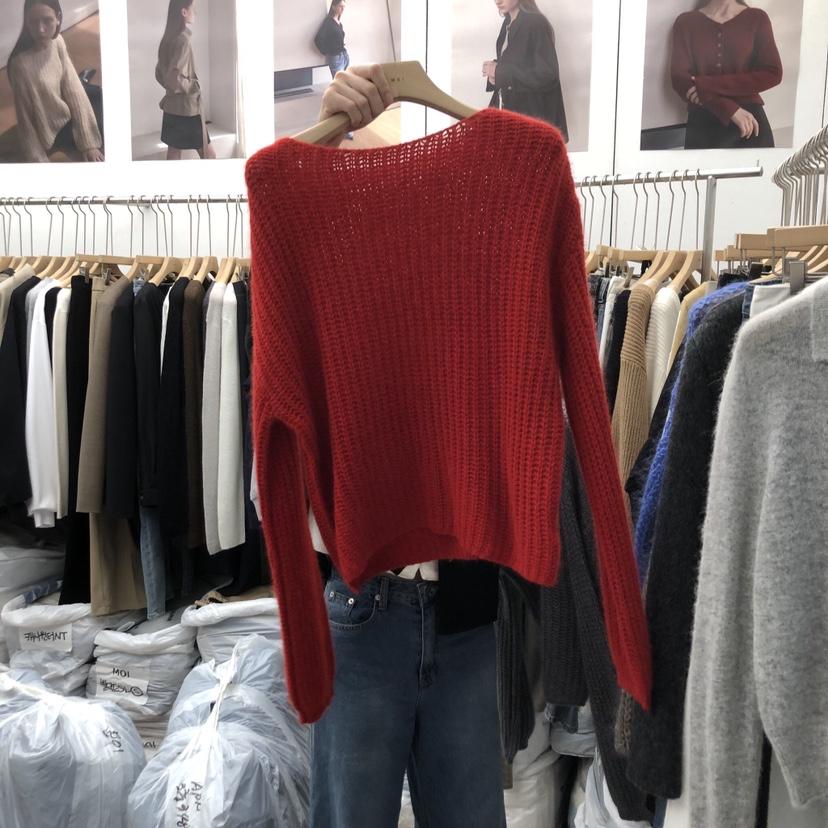 MOI-A東大門㊣實拍女裝新款職業人氣休閑25秋冬針織衫浣熊MOI-A針織衫