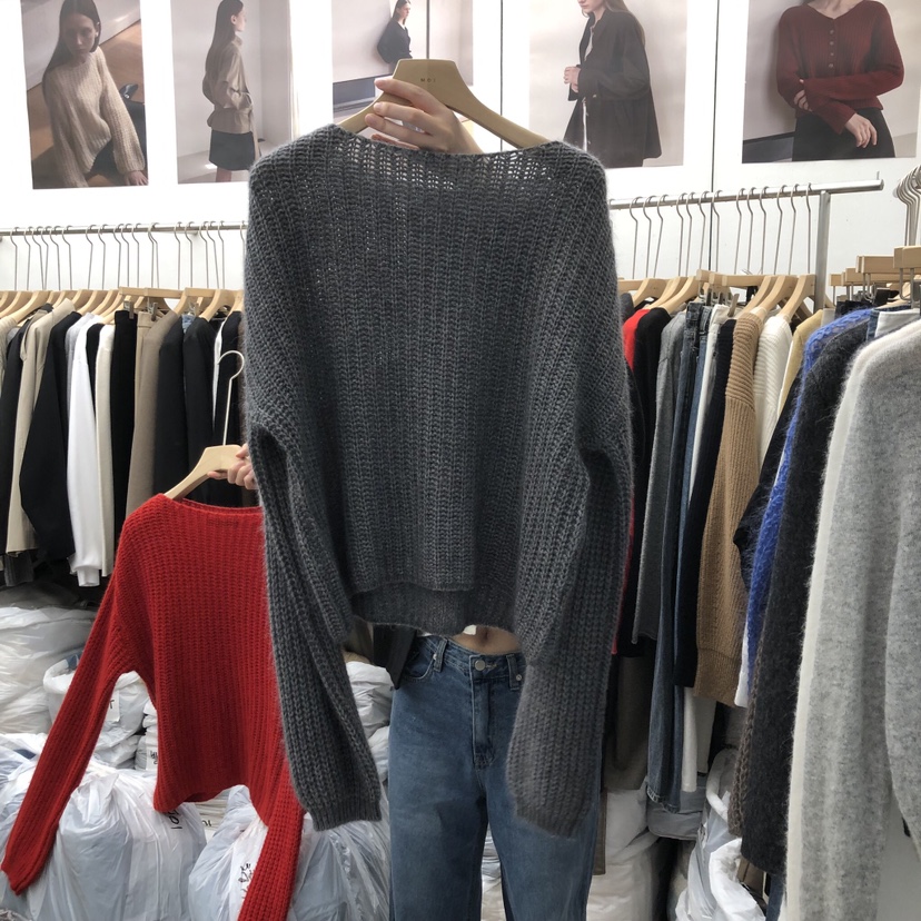 MOI-A東大門㊣實拍女裝新款職業人氣休閑25秋冬針織衫浣熊MOI-A針織衫圖色3