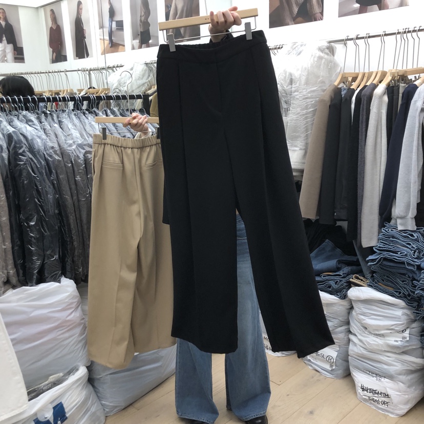 MOI-A東大門㊣代購女士新品推薦時尚休閑人氣休閑褲加絨絎縫MOI-A休閑褲圖色2