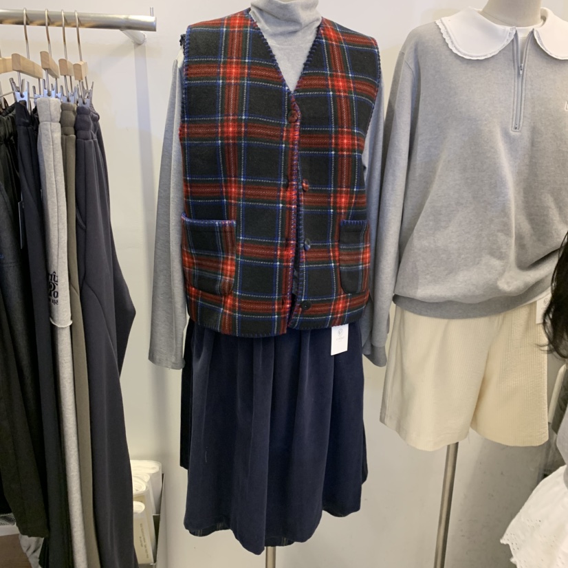 TAN&COMO韓國直郵㊣女裝新品時尚25秋冬休閑半身裙中短裙tan-COMO半身裙/中短裙