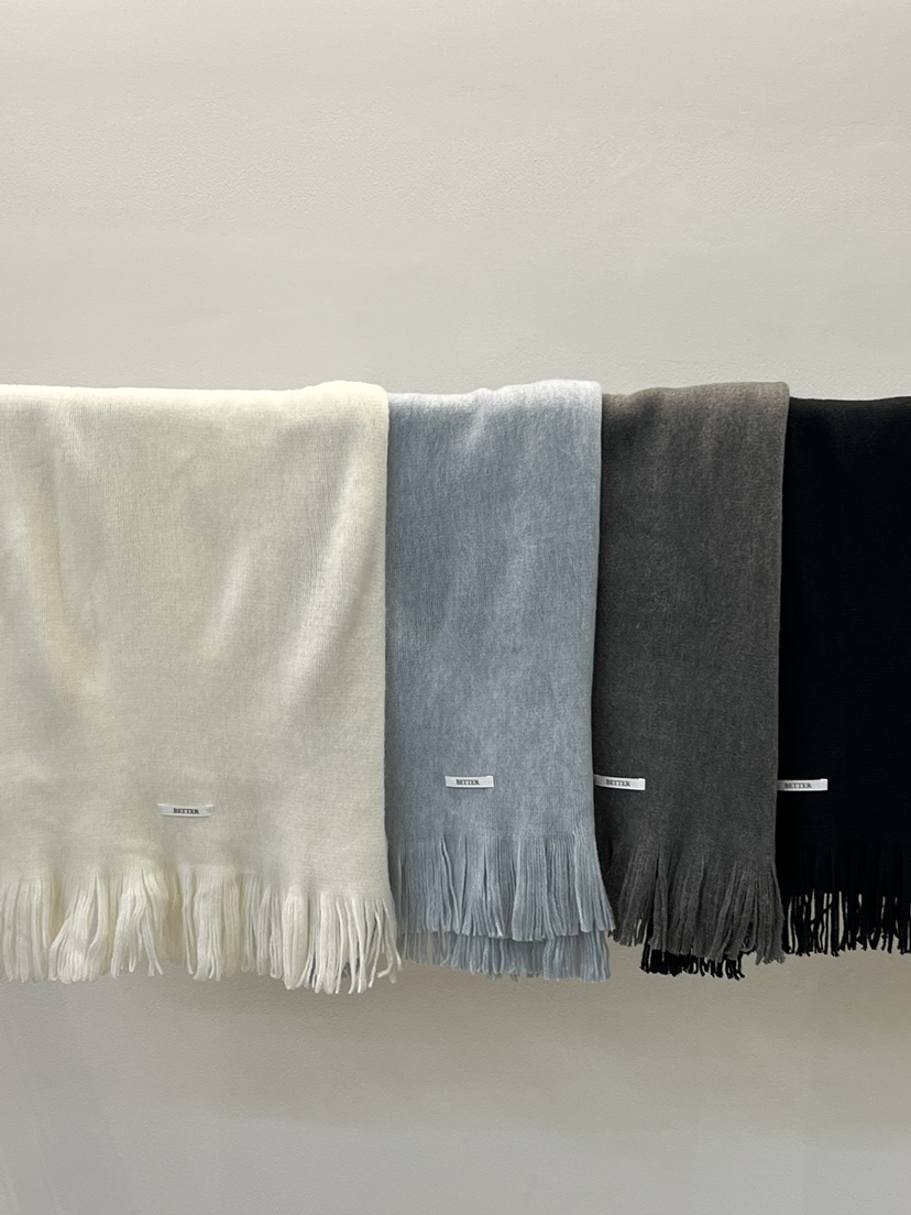 BETTER東大門㊣實拍女裝新品25秋冬職業休閑推薦圍巾披肩流蘇BETTER圍巾/披肩圖色2左二色