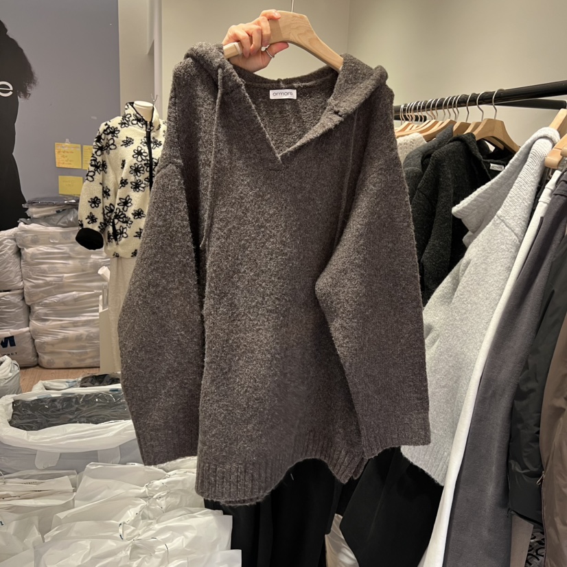 ORMORE韓國代購㊣女裝新品推薦真品休閑熱賣25秋冬時尚針織衫ORMORE針織衫圖色2