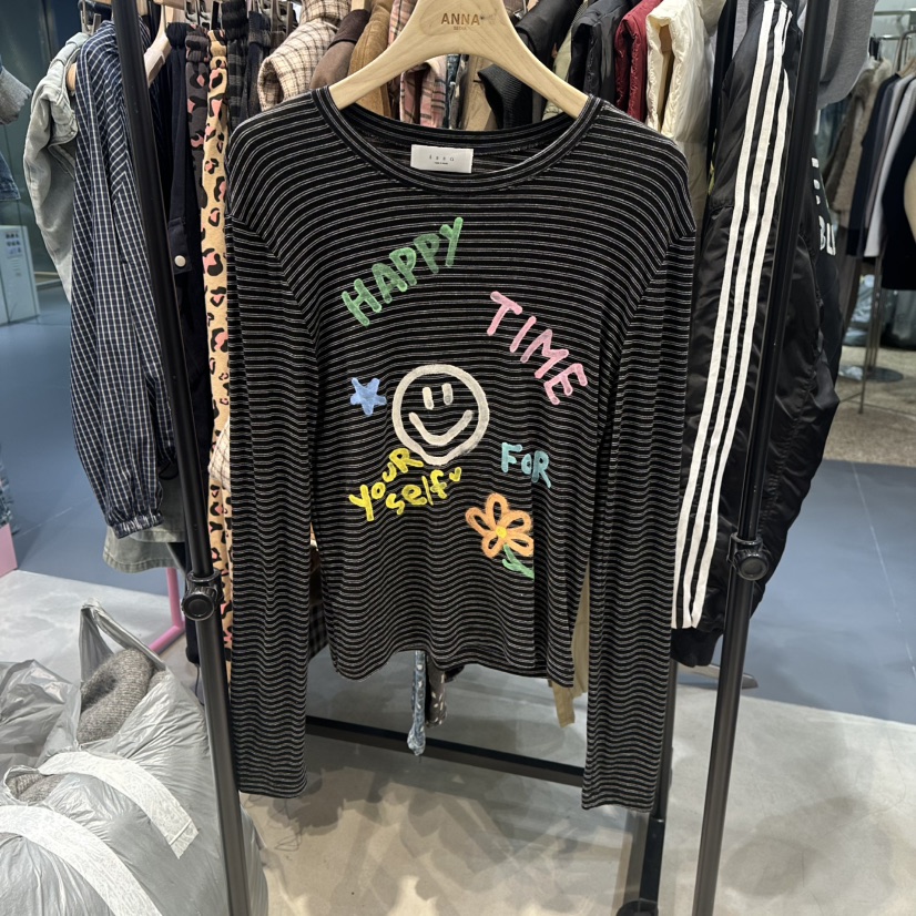 ANNA-P東大門㊣代購女士新款人氣時尚休閑職業長袖T恤條紋ANNA-P長袖T恤圖色3