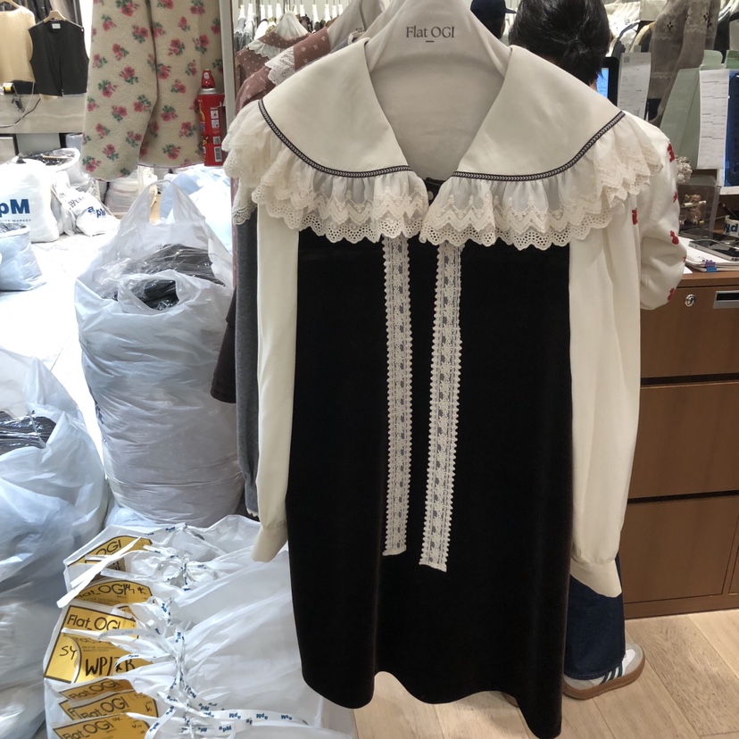 OGI韓國直郵㊣女裝新品職業推薦休閑25秋冬人氣真品熱賣連衣裙FLat OGI連衣裙