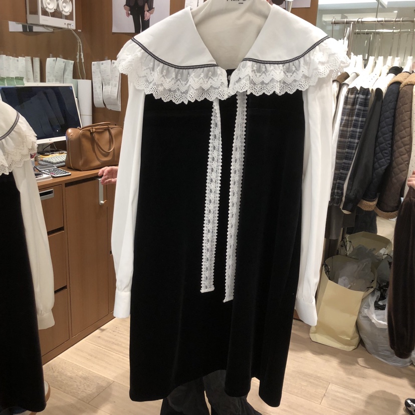 OGI韓國直郵㊣女裝新品職業推薦休閑25秋冬人氣真品熱賣連衣裙FLat OGI連衣裙圖色2