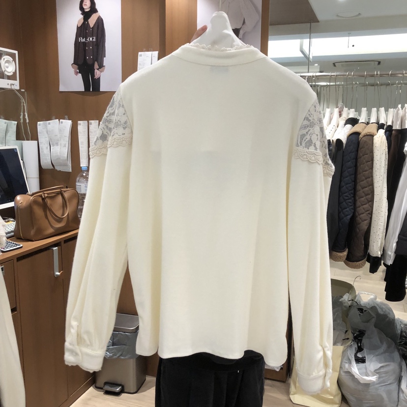 OGI韓國代購㊣女士新款休閑真品職業25秋冬時尚推薦襯衫蕾絲衫FLat OGI襯衫/蕾絲衫