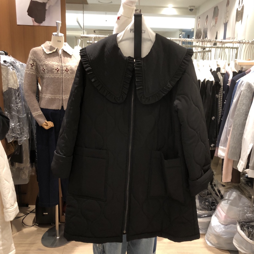 OGI東大門㊣代購女裝新品職業真品熱賣25秋冬休閑長款棉服棉FLat OGI長款棉服圖色2