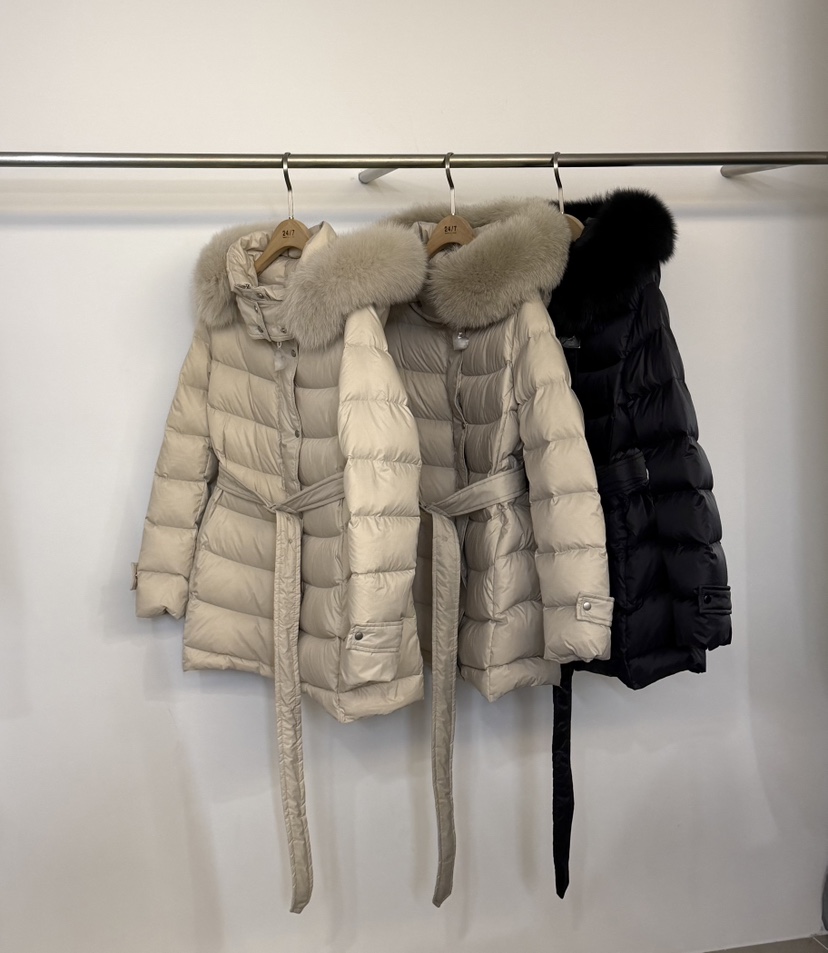 TWENTY FOUR SEVEN24-7東大門㊣直郵女士新品職業短款羽絨服含腰帶鴨絨TEWNTY FOUR SEVEN24-7短款羽絨服