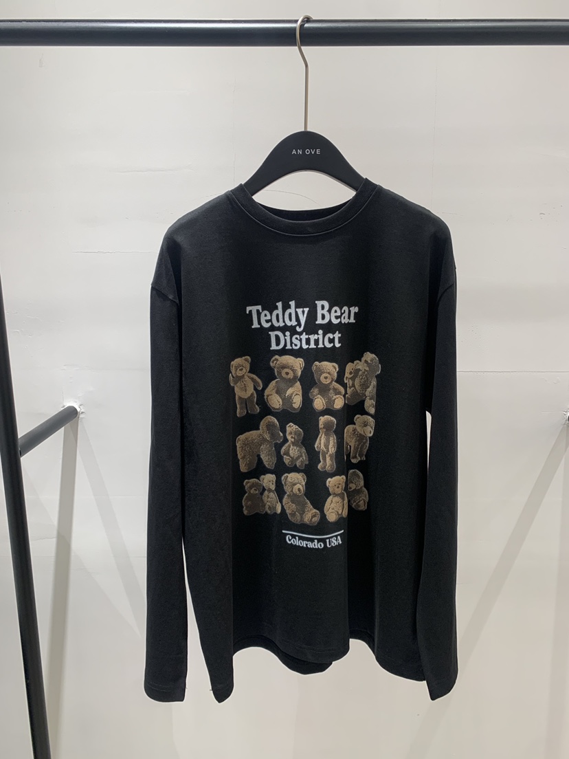 ANOVE韓國代購㊣女士新款熱賣真品人氣推薦25秋冬長袖T恤泰迪熊ANOVE長袖T恤圖色2