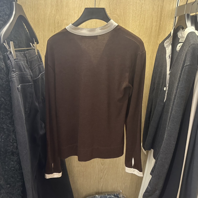 LEFANCY韓國直郵㊣女裝新品熱賣真品職業推薦長袖T恤復古紐扣LEFANCY長袖T恤