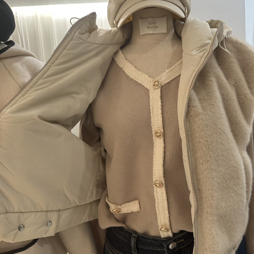 ABLESTUDIO東大門㊣直郵女士新品休閑人氣25秋冬馬甲里外穿雙面ABLESTUDIO馬甲