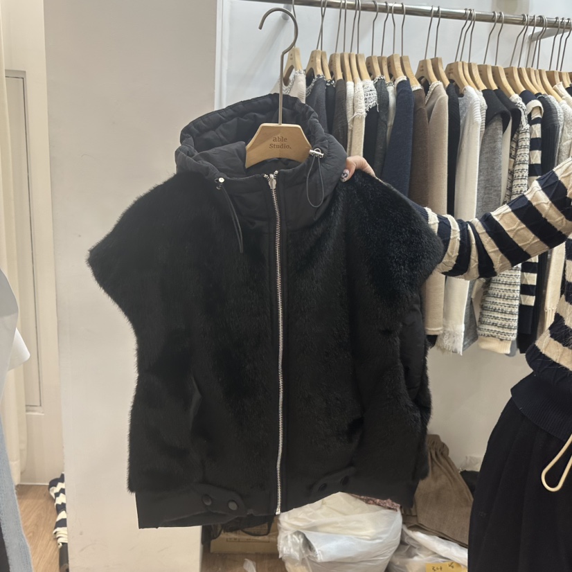 ABLESTUDIO東大門㊣直郵女士新品休閑人氣25秋冬馬甲里外穿雙面ABLESTUDIO馬甲圖色2