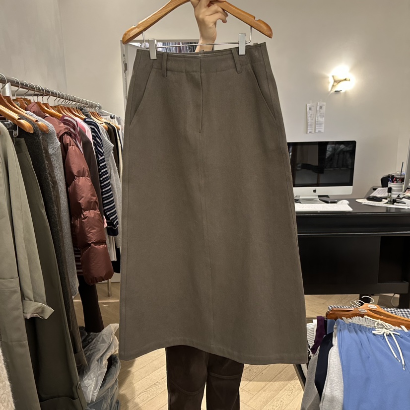 BRUSH-P東大門㊣代購女士新品人氣職業熱賣真品長裙不含腰帶BRUSH-P長裙圖色3