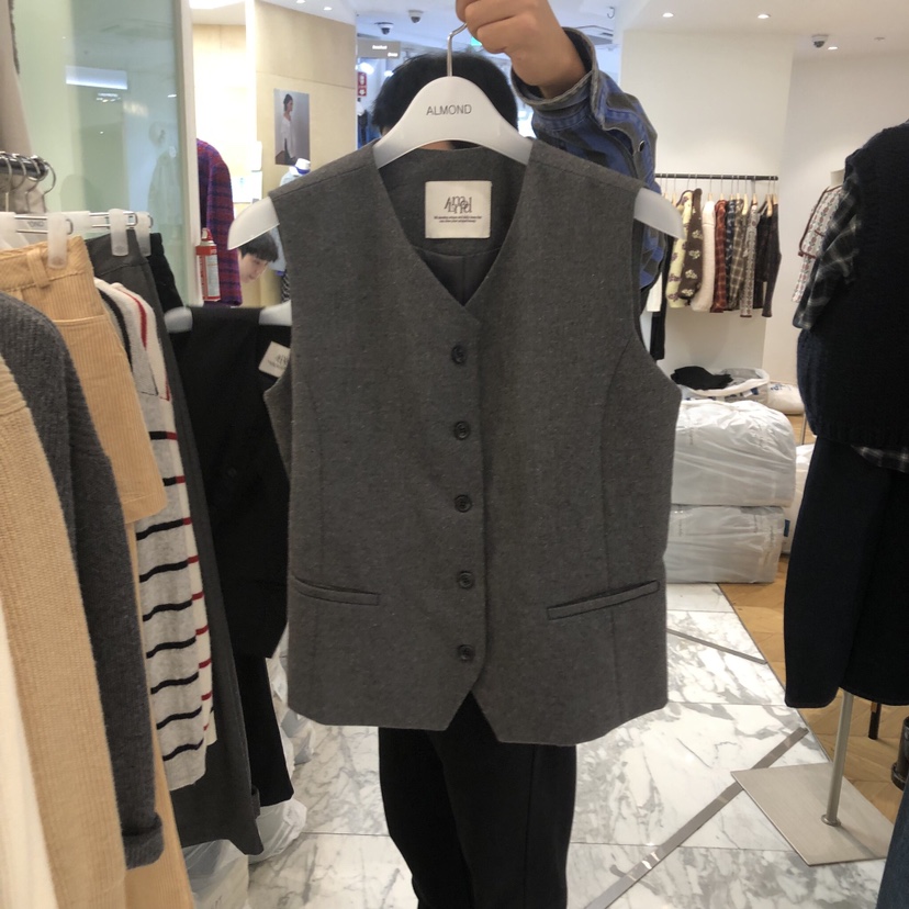 ALMOND東大門㊣代購女士新品熱賣職業休閑時尚人氣真品馬甲ALMOND馬甲