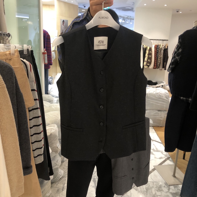 ALMOND東大門㊣代購女士新品熱賣職業休閑時尚人氣真品馬甲ALMOND馬甲圖色2