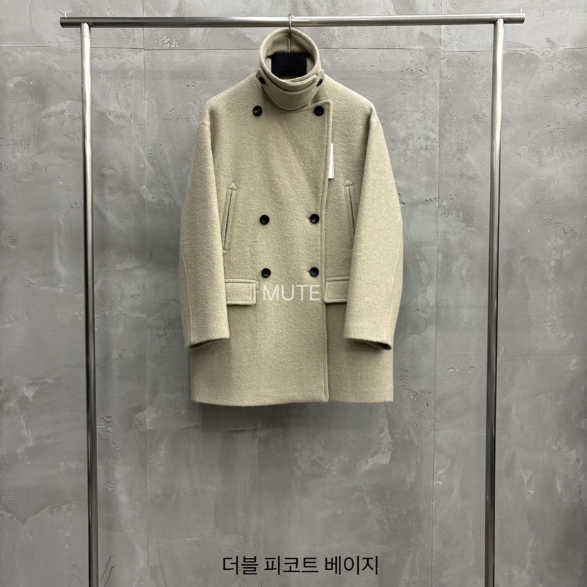 MUTE-P東大門㊣直郵女裝新品時尚職業熱賣休閑中長款大衣雙層MUTE中長款大衣
