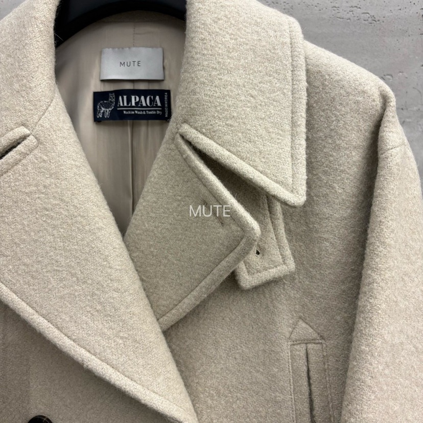 MUTE-P東大門㊣直郵女裝新品時尚職業熱賣休閑中長款大衣雙層MUTE中長款大衣