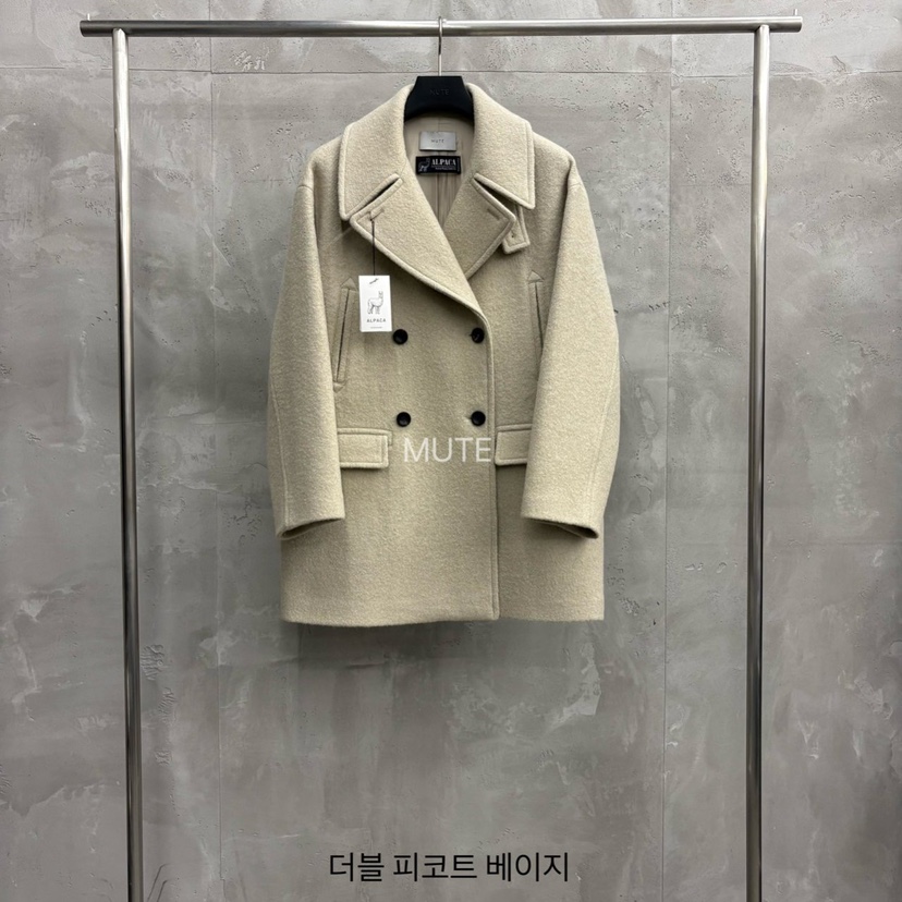 MUTE-P東大門㊣直郵女裝新品時尚職業熱賣休閑中長款大衣雙層MUTE中長款大衣