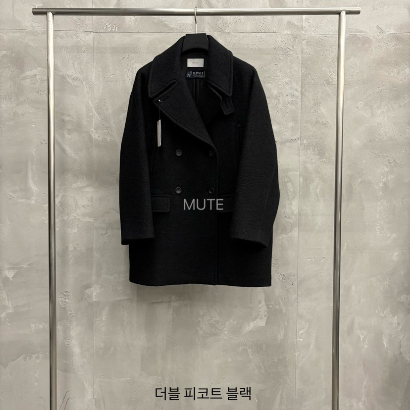 MUTE-P東大門㊣直郵女裝新品時尚職業熱賣休閑中長款大衣雙層MUTE中長款大衣圖色3