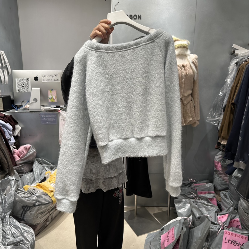 RIBBON東大門㊣實拍女裝新款熱賣時尚休閑25秋冬真品針織衫RIBBON針織衫