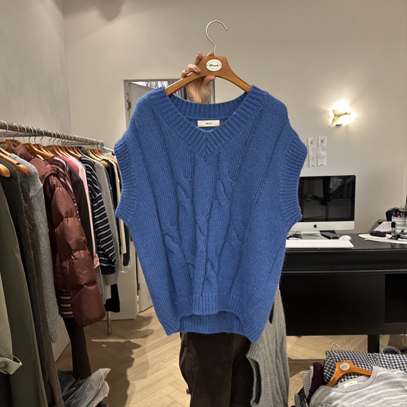 BRUSH-P東大門㊣實拍女裝新品熱賣真品時尚人氣職業馬甲羊毛BRUSH-P馬甲圖色2