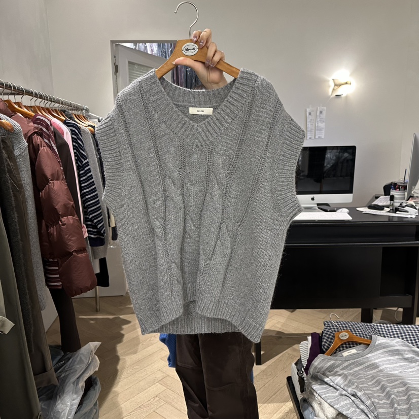 BRUSH-P東大門㊣實拍女裝新品熱賣真品時尚人氣職業馬甲羊毛BRUSH-P馬甲圖色3