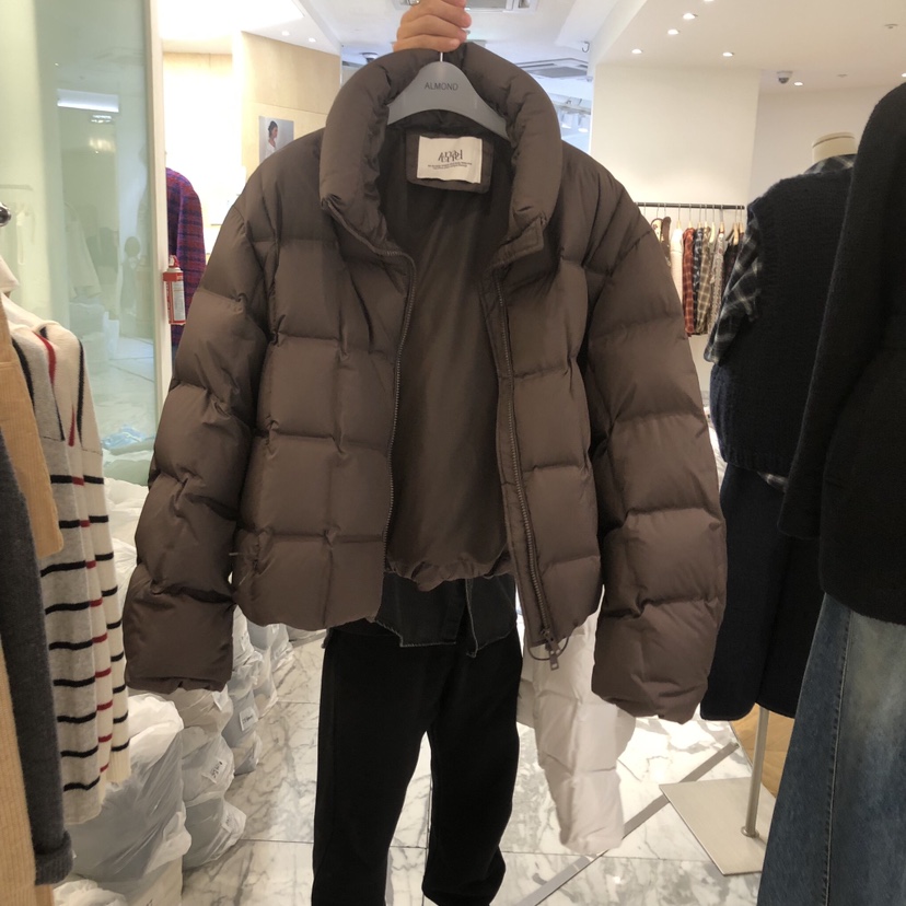 ALMOND東大門㊣代購女士新品熱賣真品時尚25秋冬短款羽絨服絨ALMOND短款羽絨服圖色2