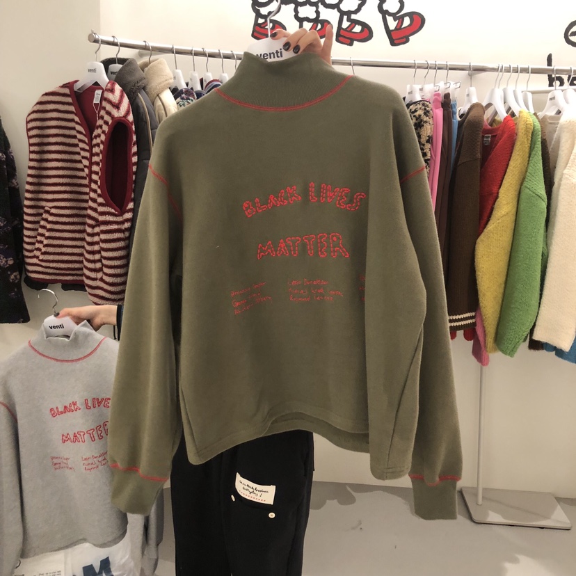 VENTI韓國代購㊣女士新品推薦人氣25秋冬休閑職業長袖T恤抓絨VENTI長袖T恤圖色3