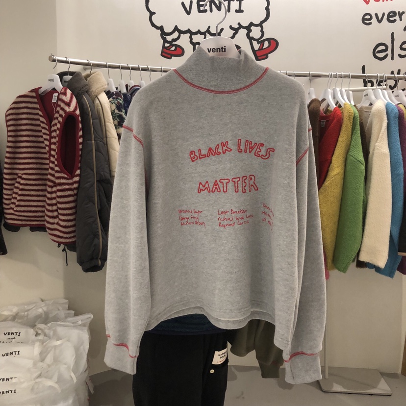 VENTI韓國代購㊣女士新品推薦人氣25秋冬休閑職業長袖T恤抓絨VENTI長袖T恤圖色4