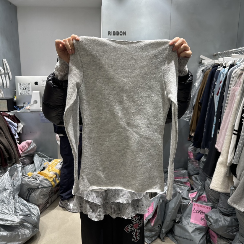 RIBBON東大門㊣直郵女裝新款真品休閑25秋冬人氣推薦針織衫RIBBON針織衫