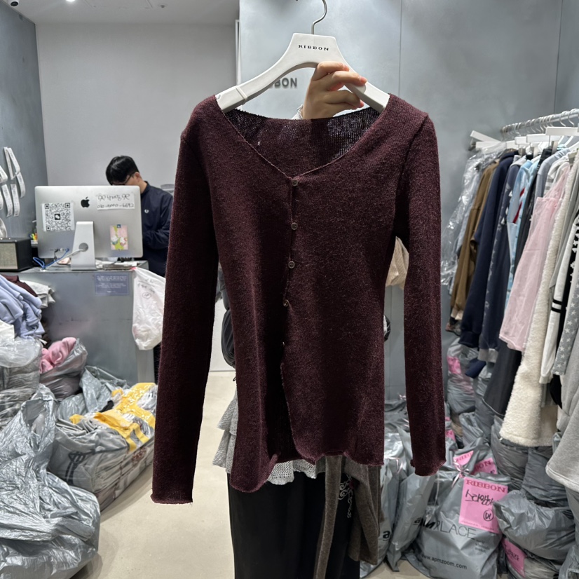RIBBON東大門㊣直郵女裝新款真品休閑25秋冬人氣推薦針織衫RIBBON針織衫