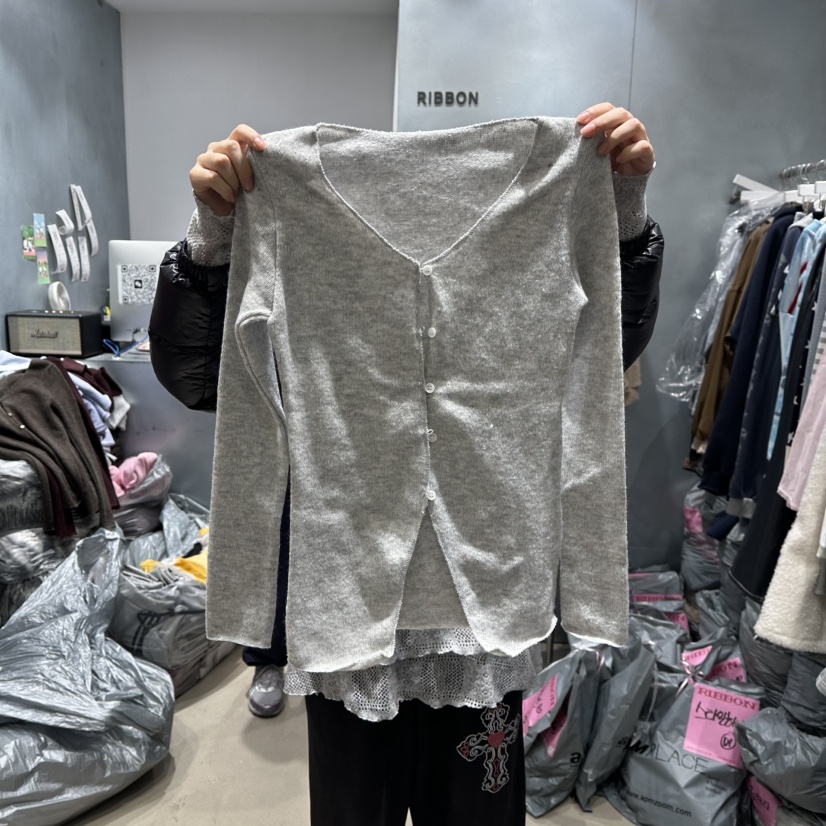 RIBBON東大門㊣直郵女裝新款真品休閑25秋冬人氣推薦針織衫RIBBON針織衫圖色3