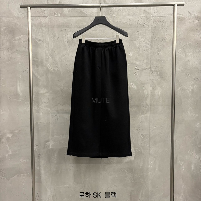 MUTE-P韓國直郵㊣女士新品真品人氣25秋冬職業推薦時尚長裙MUTE長裙圖色3黑色